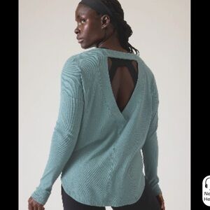 Athleta Presence Sweatshirt Oxidized Green XXS